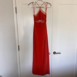 Vintage Orange Evening Dress